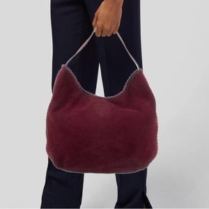 Tory Burch Marion Suede Whipstitch Hobo